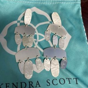 Kendra Scott Bright Silver Tiered Earrings